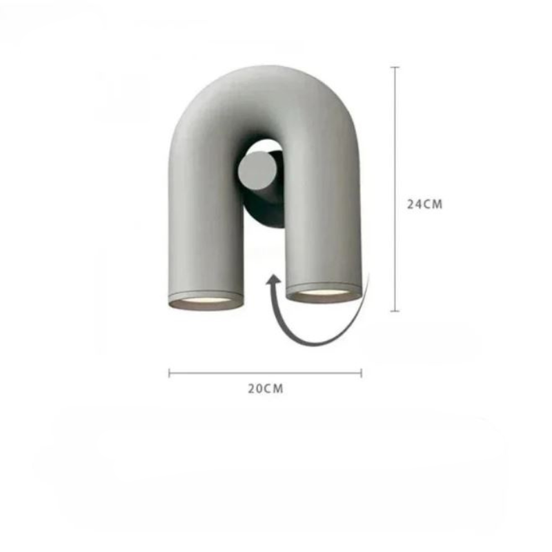 GlaciaLux - Zeitgemäße U-förmige LED-Wandleuchte