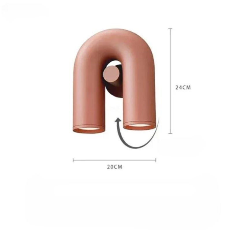 GlaciaLux - Zeitgemäße U-förmige LED-Wandleuchte