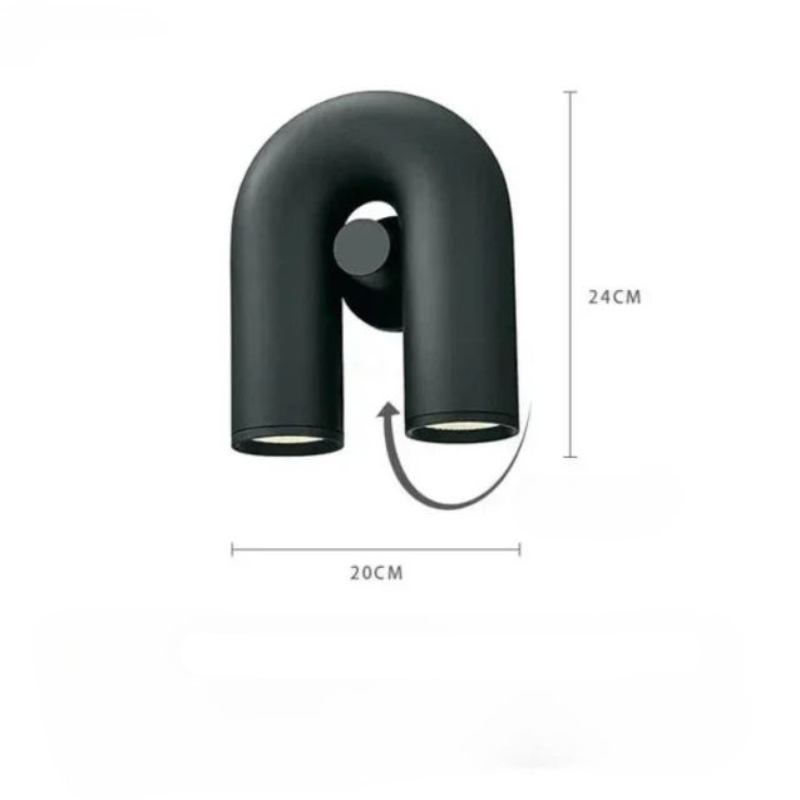 GlaciaLux - Zeitgemäße U-förmige LED-Wandleuchte