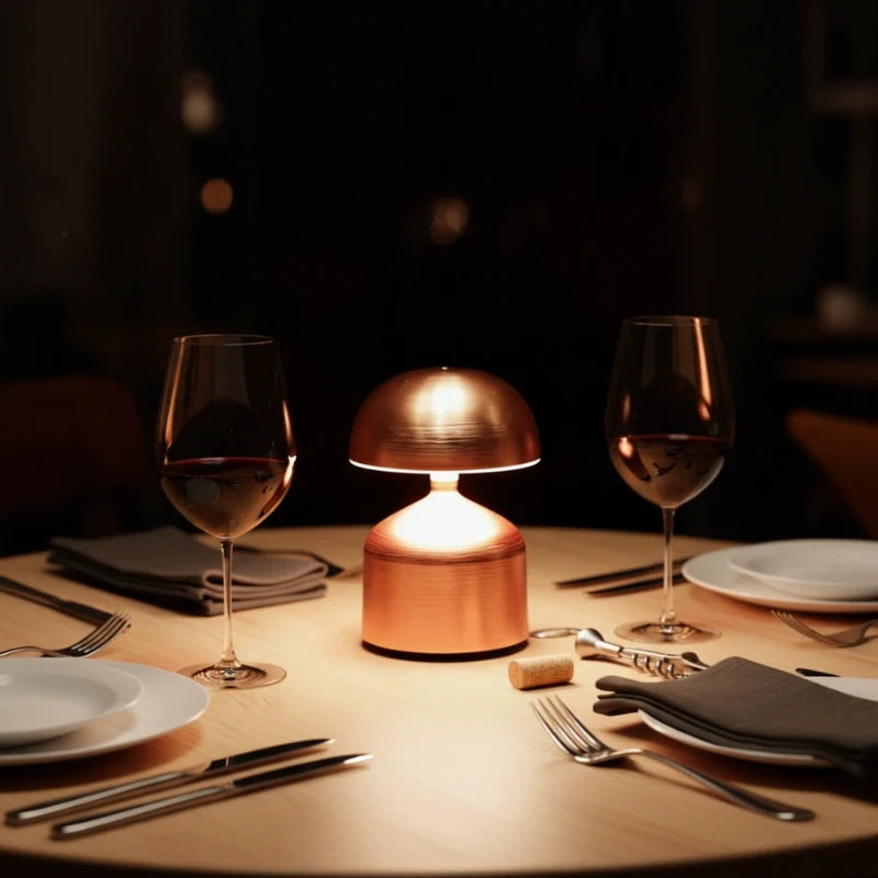 LumaAura – Moderne LED-Tischlampe, dimmbar, Weiß, Wohnzimmer