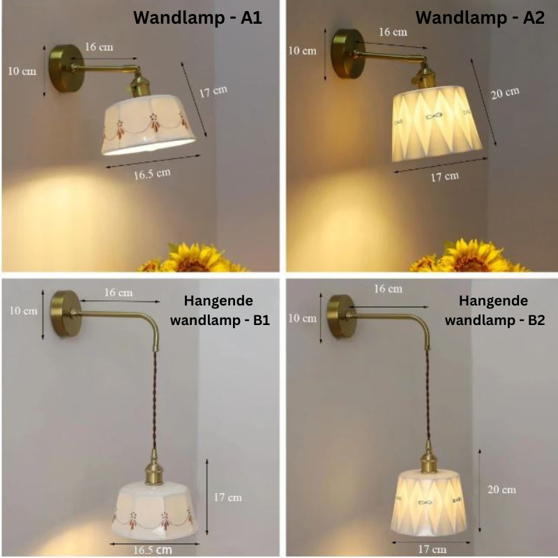 NamiShine - Vintage Japanische Wandleuchte mit Kette