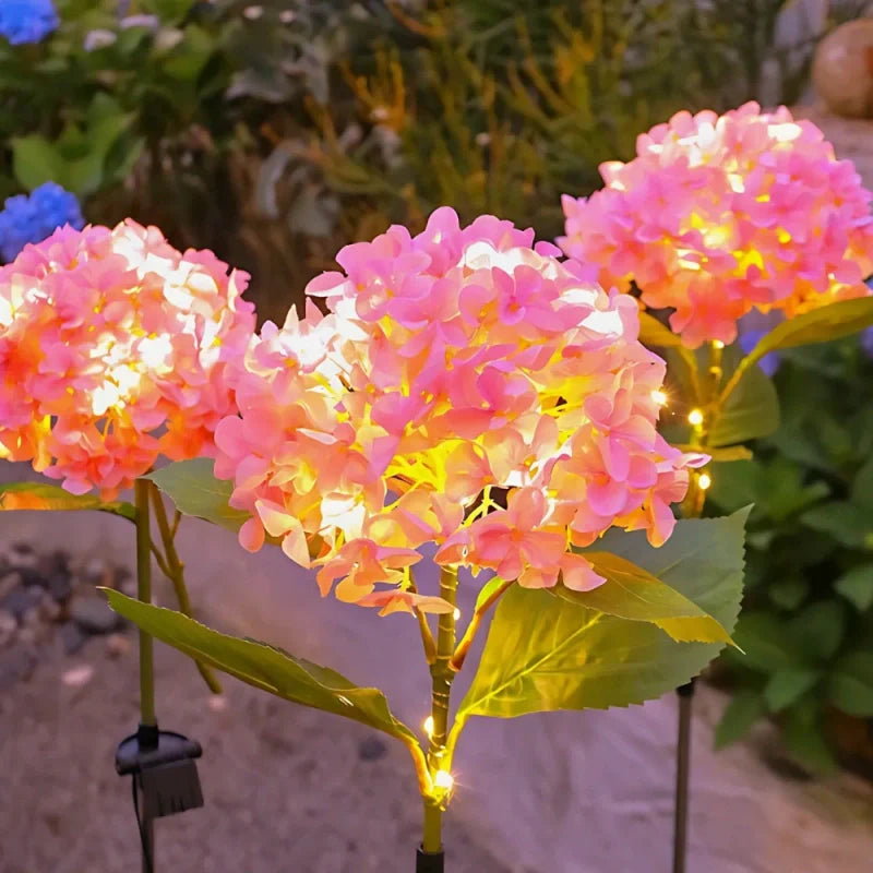 LumoBloom Solar Gartenlichter  Blumenoptik bunt für Außenbereich