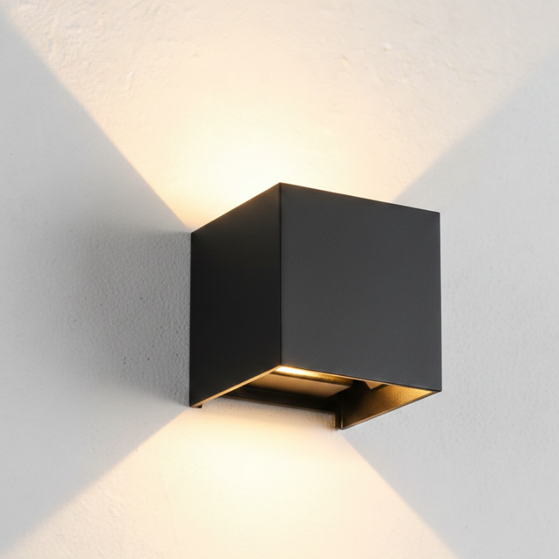 LumiSensor I Wasserdichte Wandlampe – Einstellbar – Schwarz/Weiß