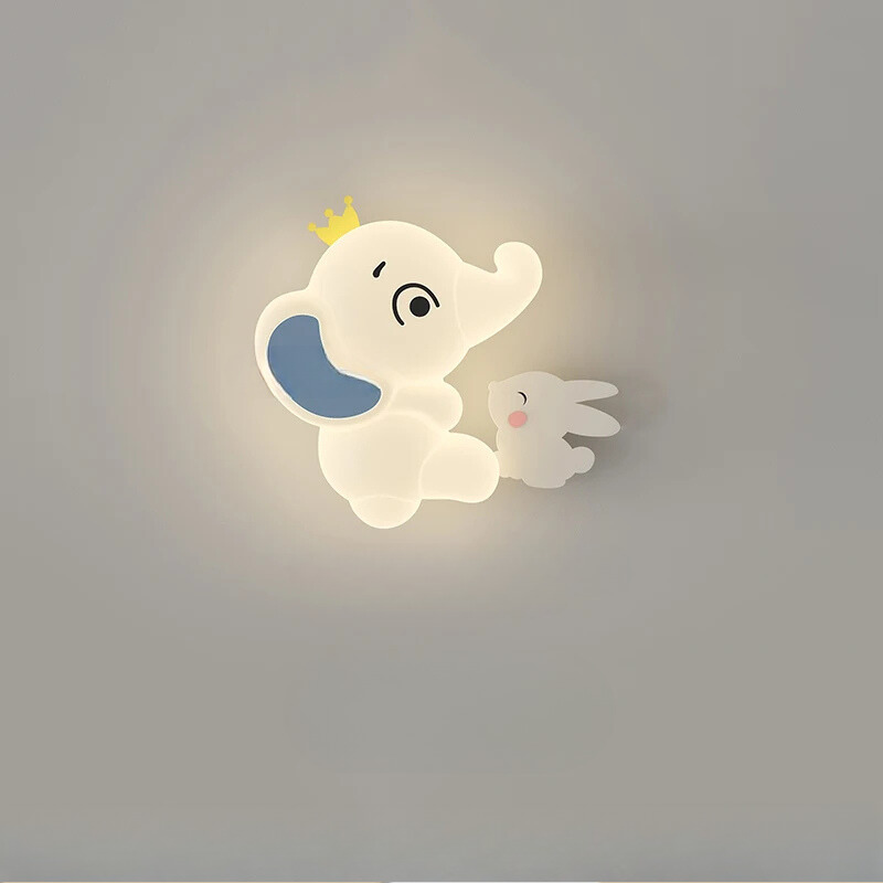 ElephantGlow LED Wandlampe - Elefantenform mit einstellbarer Beleuchtung für Kinderzimmer