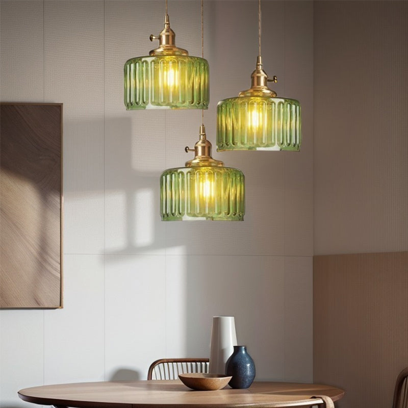 Vintage Kristall Pendellampe – Glas – Warmes Licht – Wohnzimmer