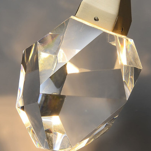 CrystalSpark Moderne LED-Wandleuchte mit Kristallen - Elegante Beleuchtung für den Wohnbereich