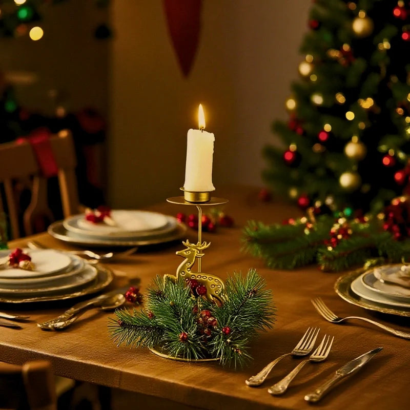 LumiCandle – Moderner Kerzenhalter, Metall, Für Esszimmer & Schreibtisch