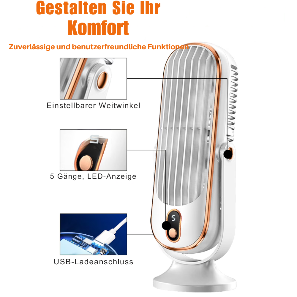 Mini Luftkühler USB | Tragbarer Tischventilator für Desktop