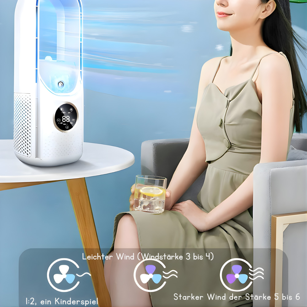 Mobile Klimaanlage | Flügelloses Design, LED-Anzeige