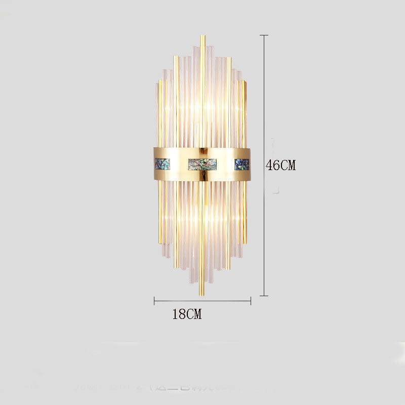 Brillora LED-Wandleuchte mit Kristall – Luxus Design in Gold für Wohnzimmer