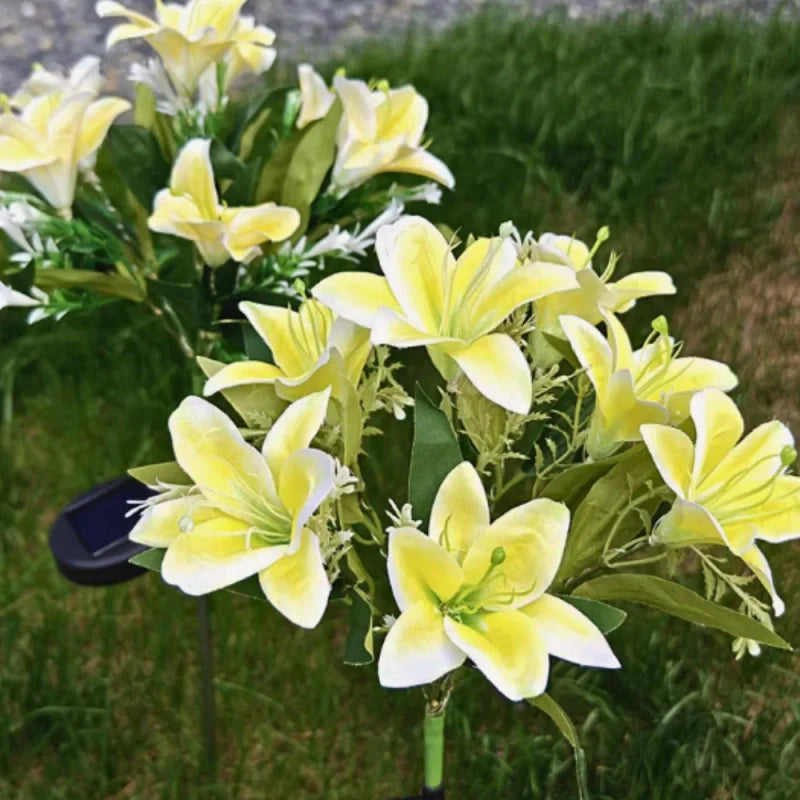 LumoBloom Solar Gartenlichter  Blumenoptik bunt für Außenbereich