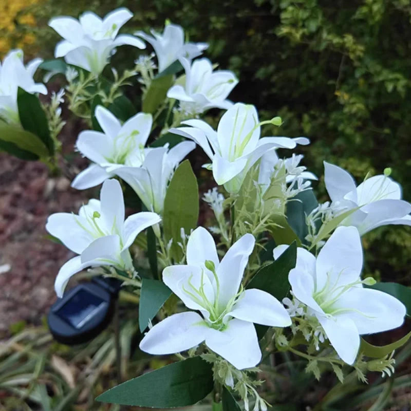 LumoBloom Solar Gartenlichter  Blumenoptik bunt für Außenbereich