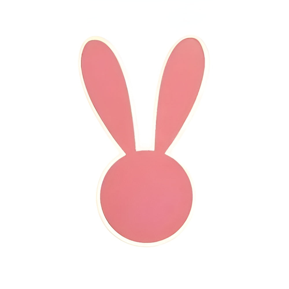 RabbitGlow - LED-Wandleuchte in rosa Hasenform für das Spielzimmer