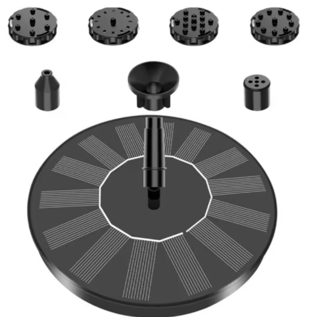 Solarbrunnen Garten Solarbetrieben für Teich und Vogelbad mit Springbrunnenfunktion und automatischem Betrieb