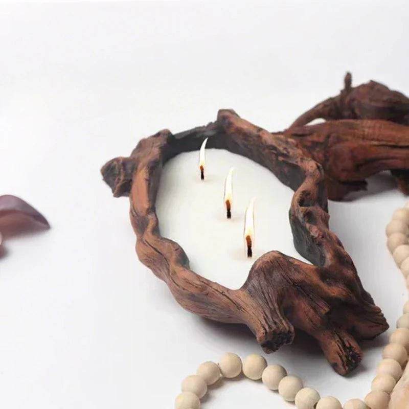 LumoNest Kerzenschale Vintage-Stil Bronze für Tischdeko Innen