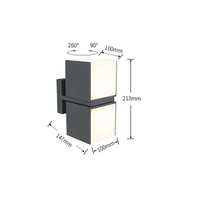 BrightEdge - Stilvolle LED-Wandleuchte für den Außenbereich