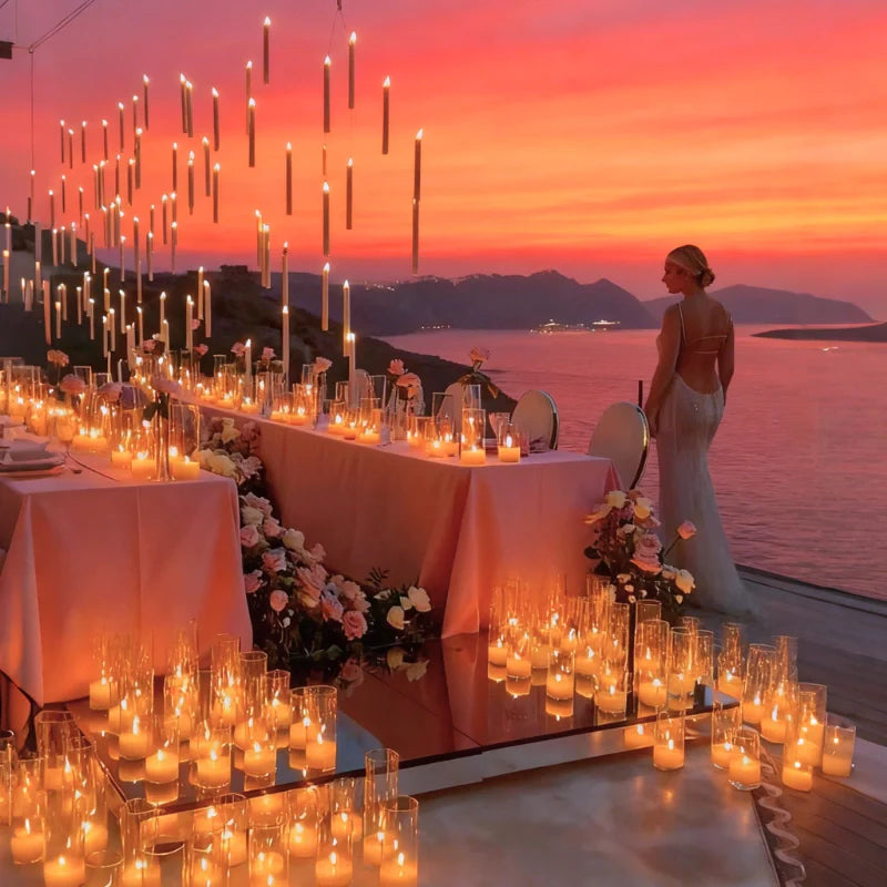 MystiGlow Schwimmkerzen – LED, kabellos, Warmweiß, Hochzeit & Outdoor