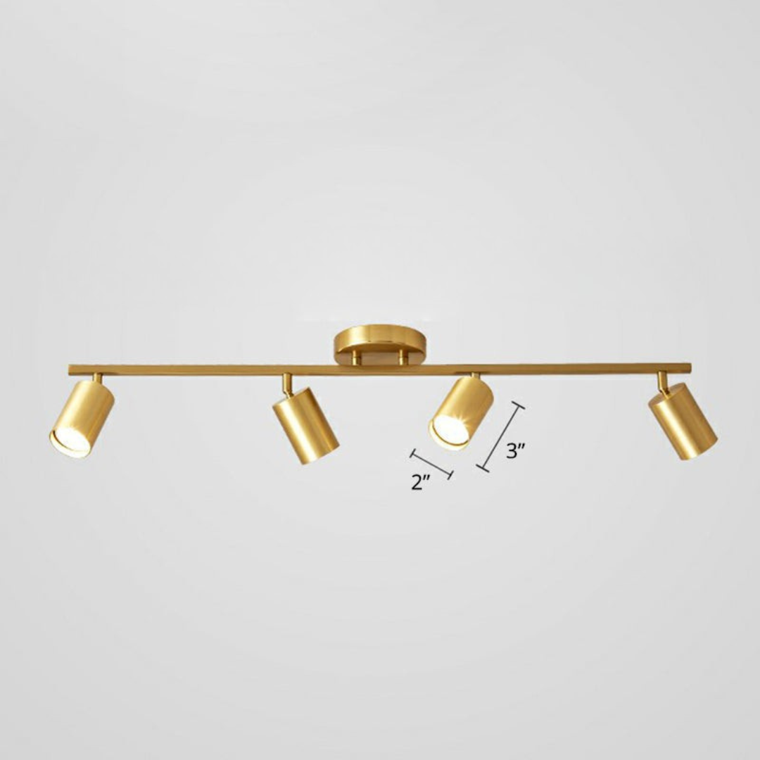 LumeTrack – Minimalistischer Goldener LED-Deckenstrahler