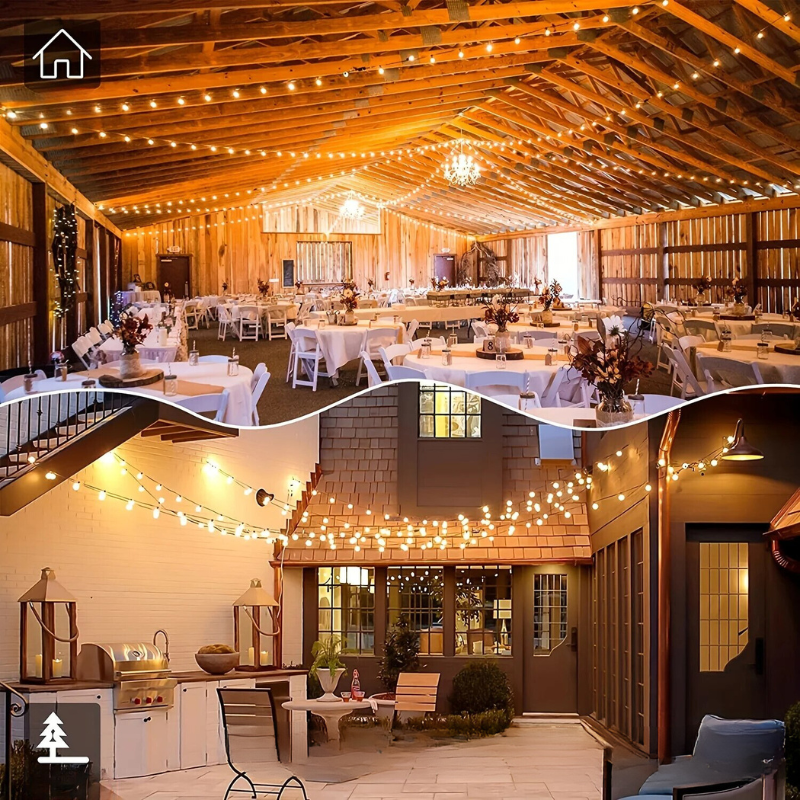 LichtPerle – Dekorative LED-Kabellichter Warmweiß Terrasse