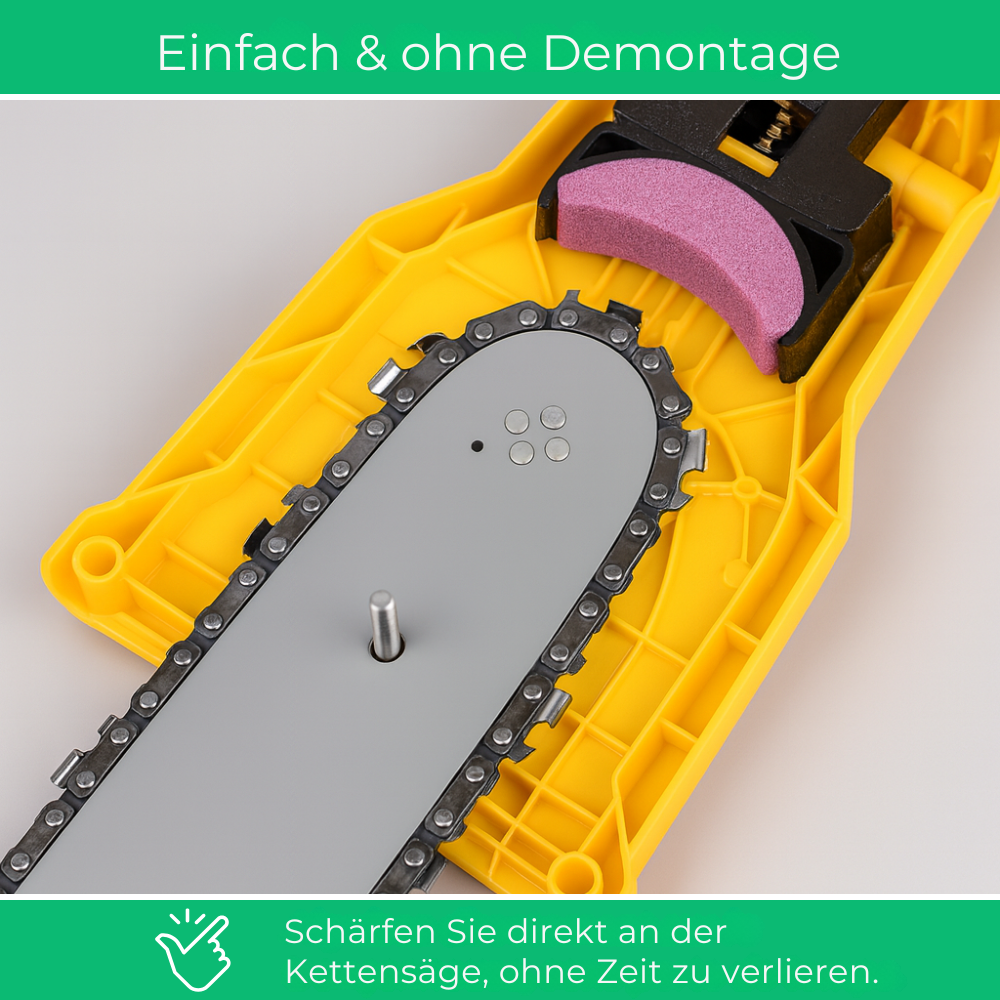 Kettensägenschärfer Affût'PRO für 14–20 Zoll Kettensägen – 3–5 Sek. Schärfzeit