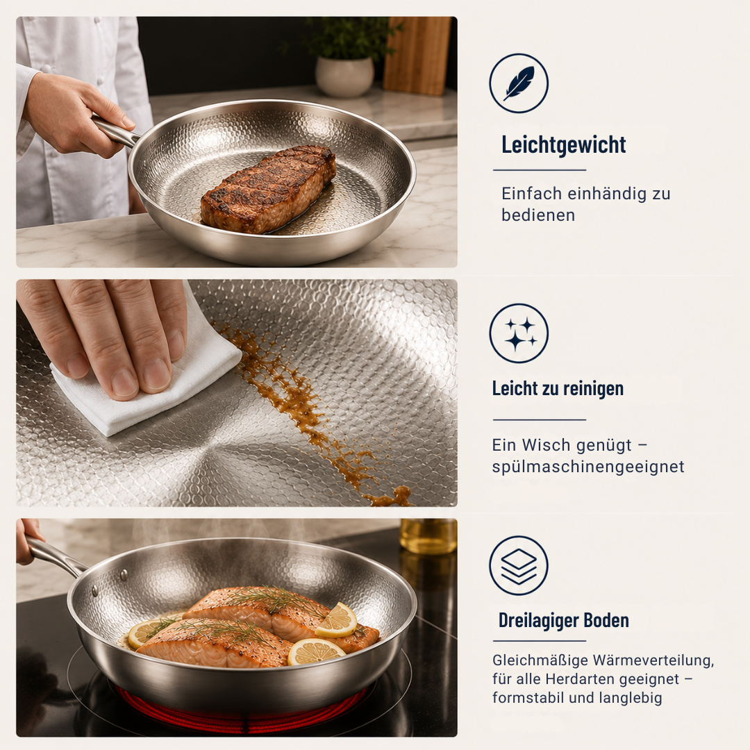 Tiefpfanne mit Titanbeschichtung | 28 cm