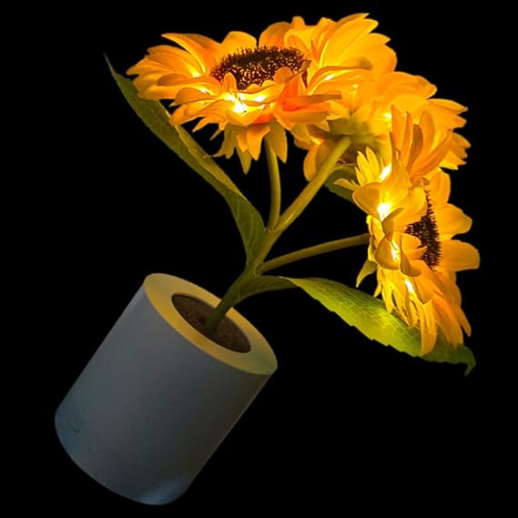 SolarBlüte Gartenlampe – Sonnenblumen-Design, LED, leuchtend, für Terrasse