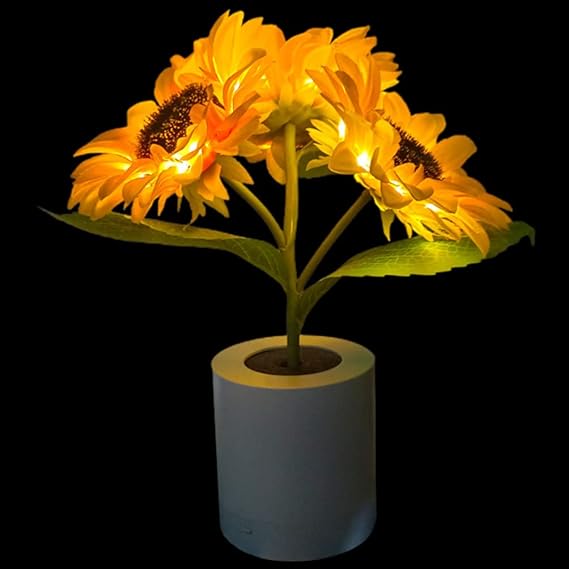 SolarBlüte Gartenlampe – Sonnenblumen-Design, LED, leuchtend, für Terrasse