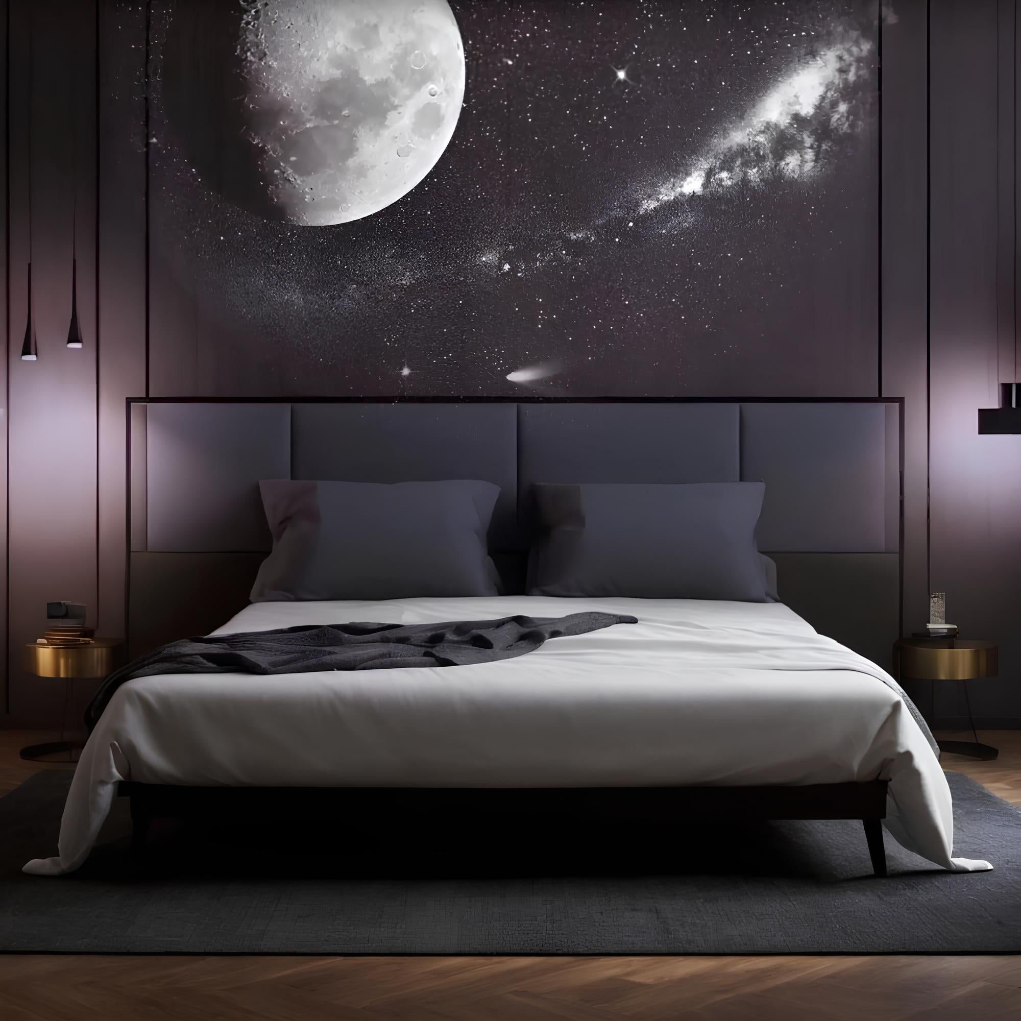 LED Projektorlampe Galaxy-Effekt Schwarz/Weiß Schlafzimmer