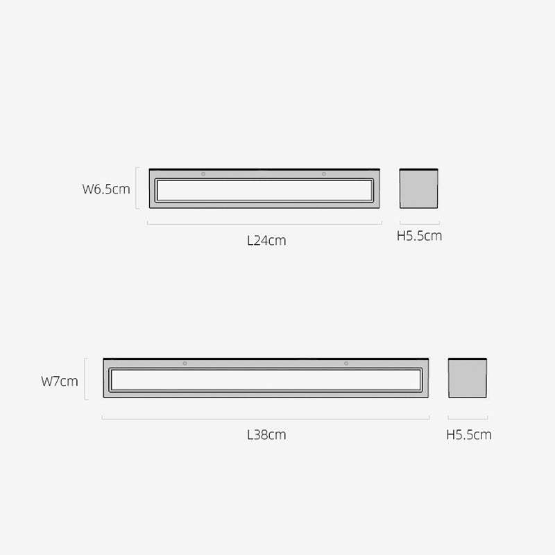 LumoEdge Außenwandleuchte Modern LED Up&Down Schwarz Garten