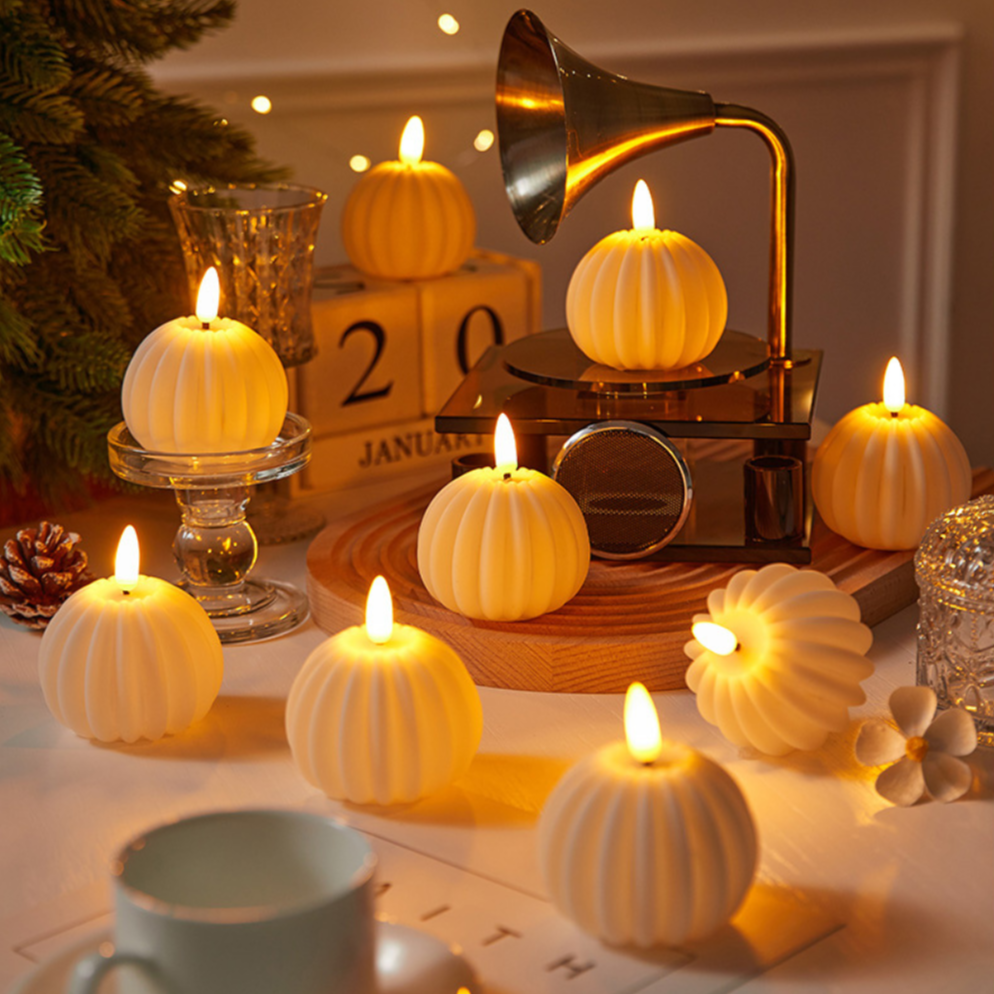 LumaBloc LED-Kerzen Set ohne Flamme Creme für Terrasse