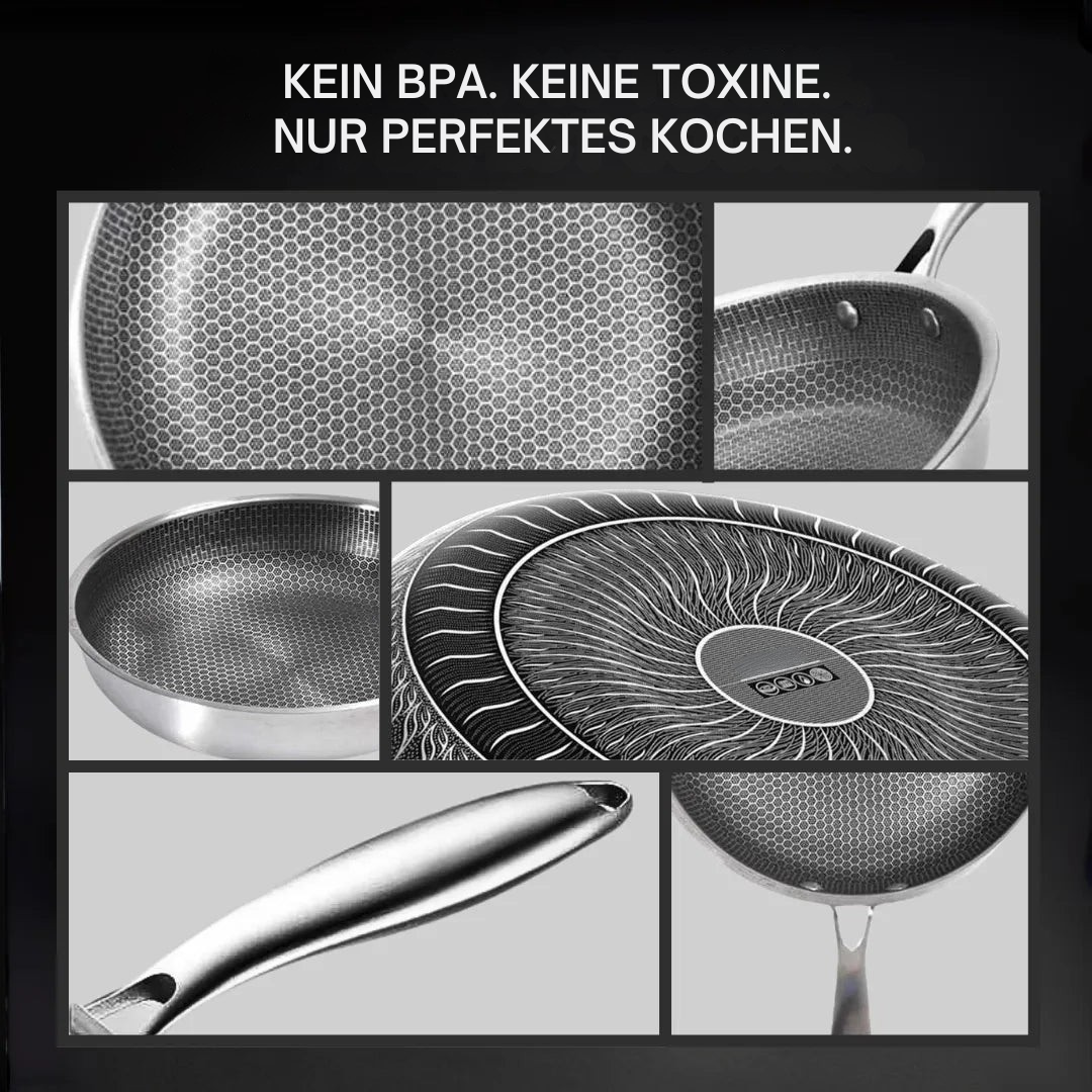 Hybrid-Pfanne | Antihaft-Oberfläche, Hitzebeständig bis 260 °C