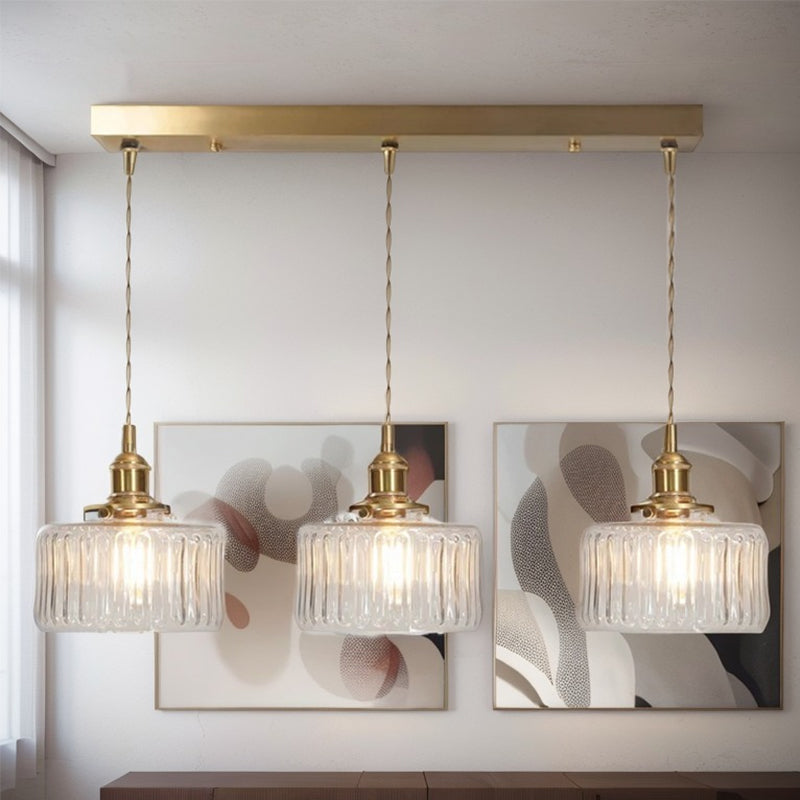 Vintage Kristall Pendellampe – Glas – Warmes Licht – Wohnzimmer