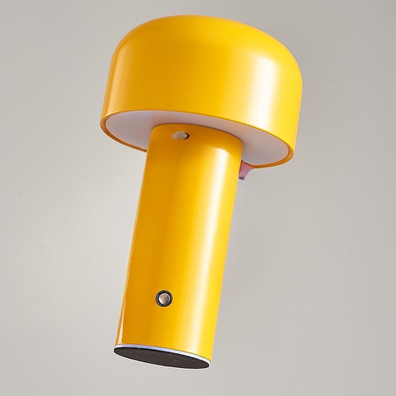 LumaFungo LED Pilzlampe – Kabellos, dimmbar, retro, gold, für Terrasse