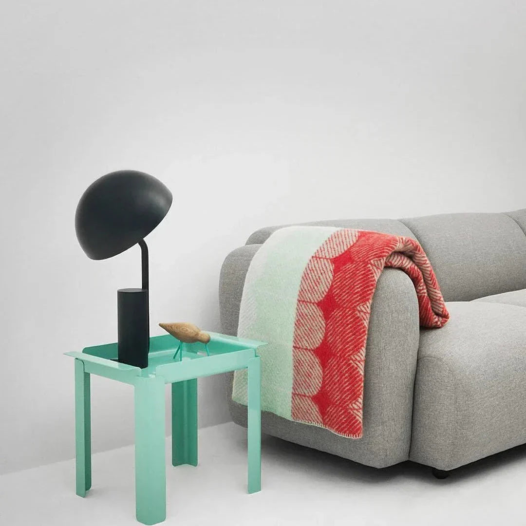 HaloCap Retro-Tischlampe – Schwenkbar, Metall, Weiß, für Büro