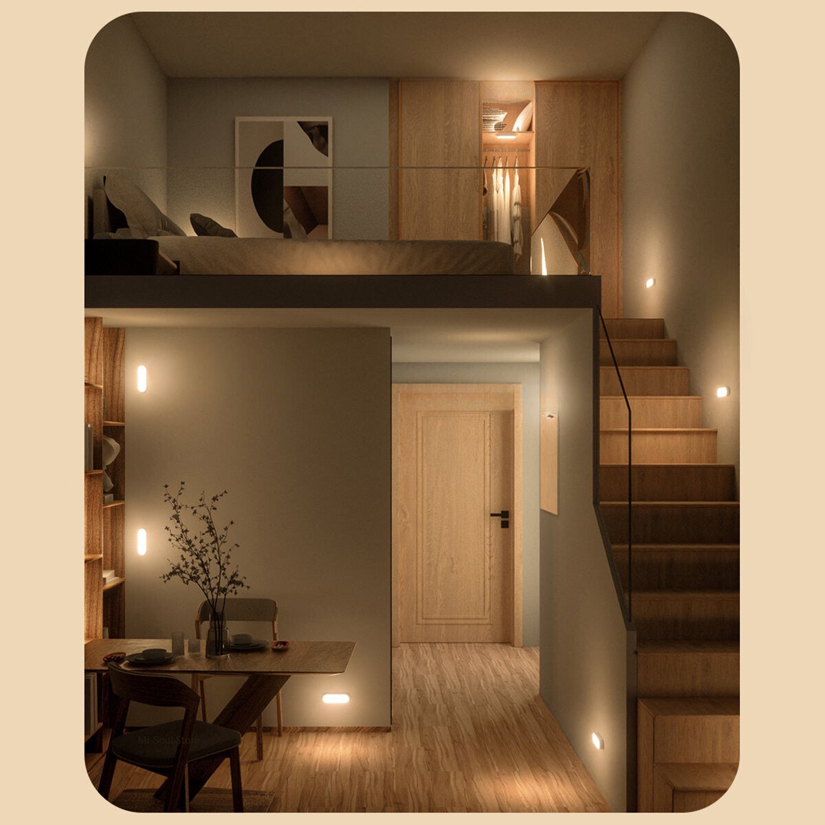 MotionLuxe – USB-Aufladbare Wandleuchte mit Bewegungssensor