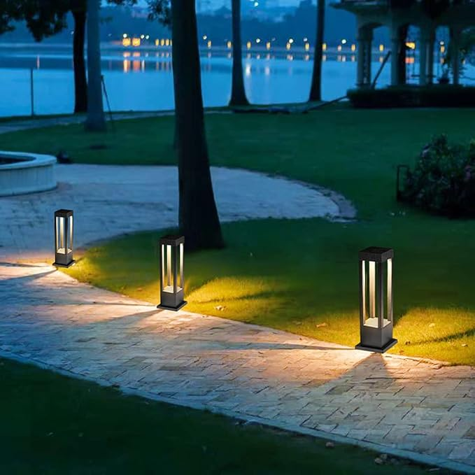 LumoWay Wegeleuchte Modern LED Gartenlampe Schwarz Wetterfest