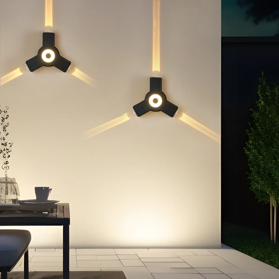 LumiKreuz Außenwandleuchte LED Warmweiß Modern für Garten