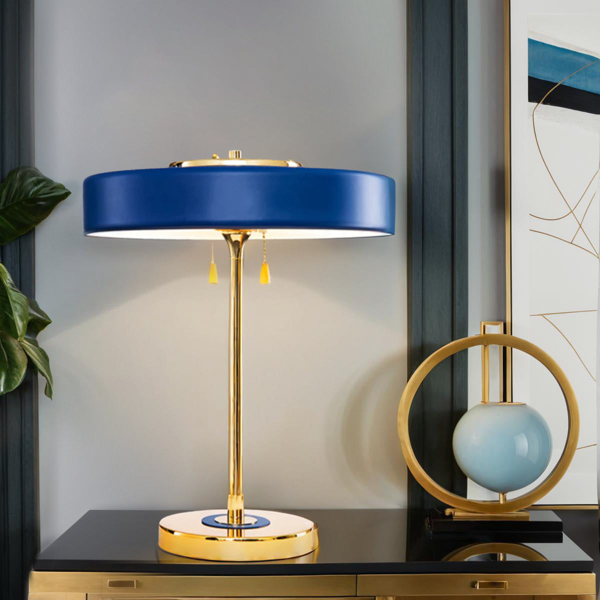 Retro Tischlampe im Nordic Stil – LED – Warmes Licht – Wohnzimmer