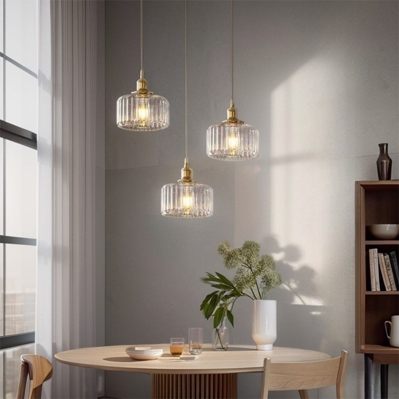 Vintage Kristall Pendellampe – Glas – Warmes Licht – Wohnzimmer