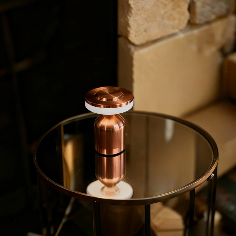 LumaAura – Moderne LED-Tischlampe, dimmbar, Weiß, Wohnzimmer