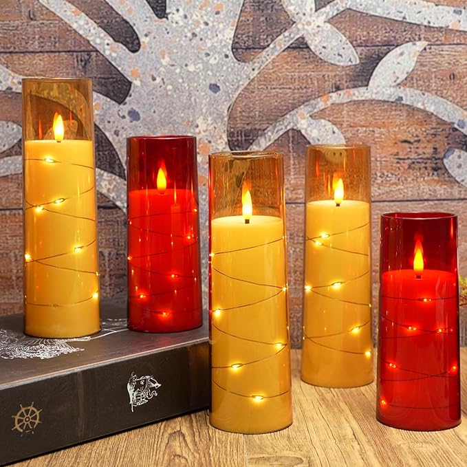 GlowAura Set aus LED-Standleuchten – Warmlicht, Schwarz, für Terrasse