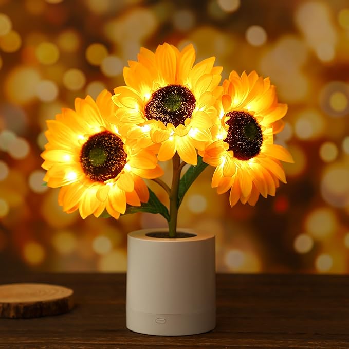 SolarBlüte Gartenlampe – Sonnenblumen-Design, LED, leuchtend, für Terrasse