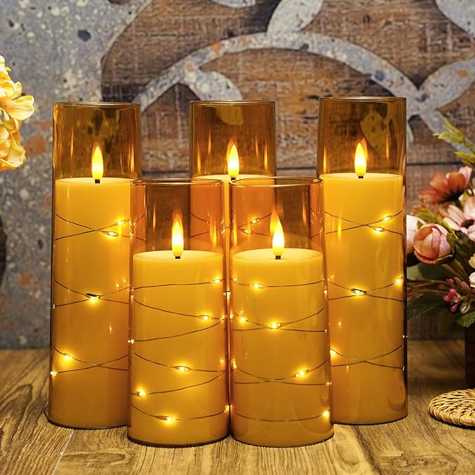 GlowAura Set aus LED-Standleuchten – Warmlicht, Schwarz, für Terrasse