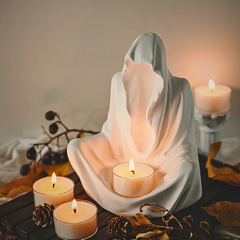 LumoAsh Kerzenhalter Vintage-Stil Dunkelgrau für Tischdeko Innen