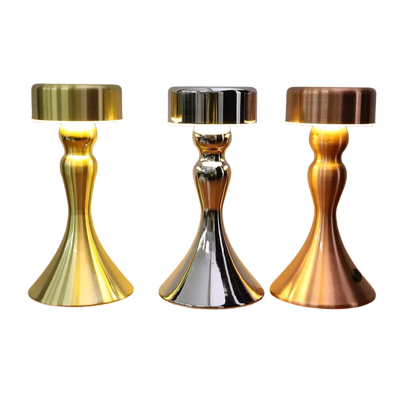 GoldenGlow - Luxuriöse kabellose Tischlampe mit Ladefunktion