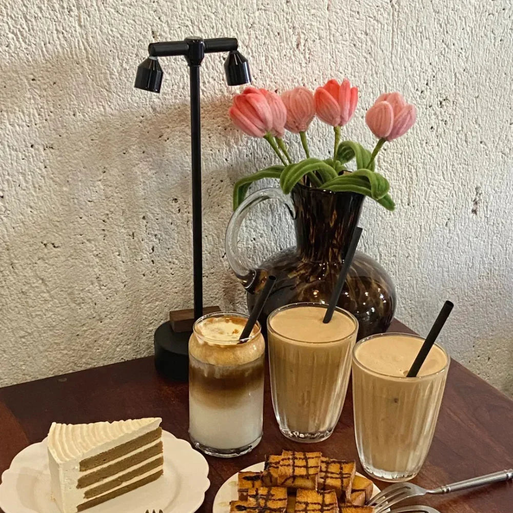 LumoLite Design-Tischlampe LED dimmbar schwarz fürs Büro