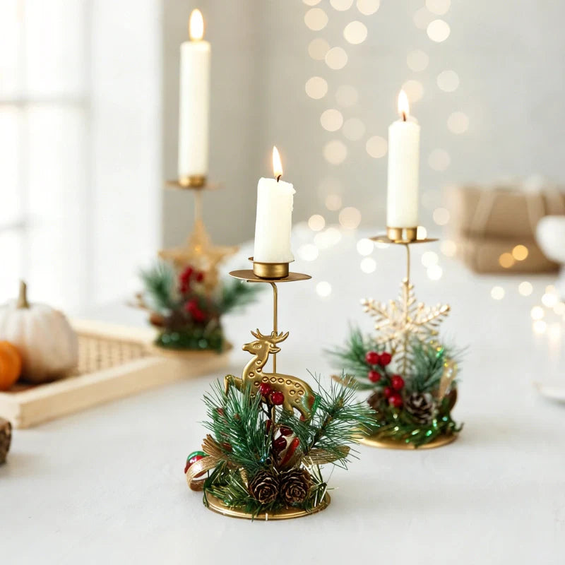 LumiCandle – Moderner Kerzenhalter, Metall, Für Esszimmer & Schreibtisch