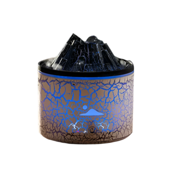 VapoGlow Deko-Luftbefeuchter Vulkanstil  LED schwarz Wohnzimmer