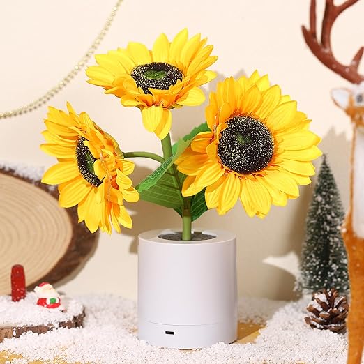 SolarBlüte Gartenlampe – Sonnenblumen-Design, LED, leuchtend, für Terrasse