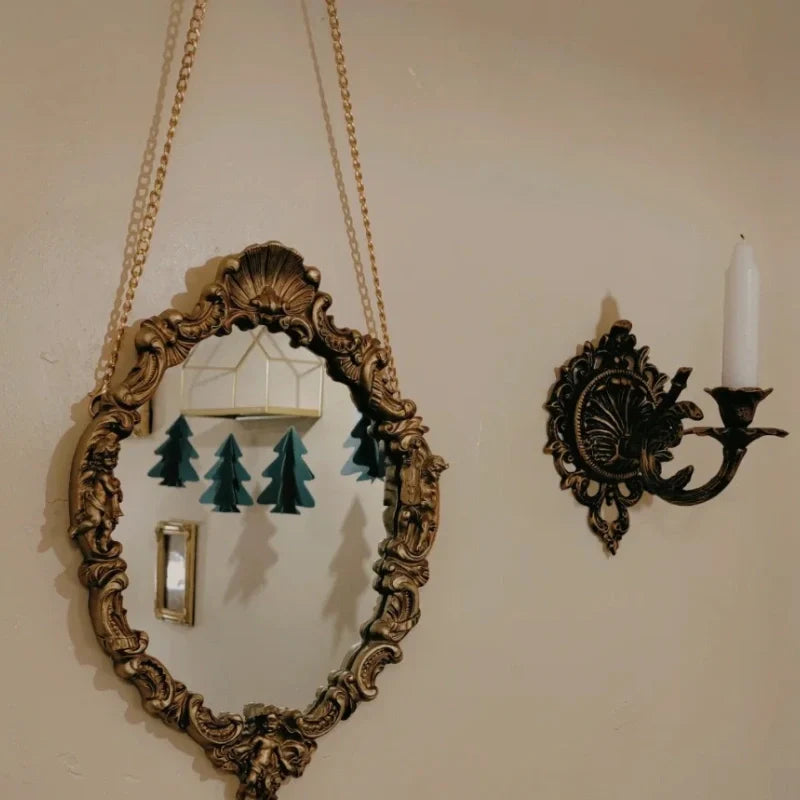 LumoEmber Wandkerzenhalter Antik-Stil Eisen Schwarz für Innenräume